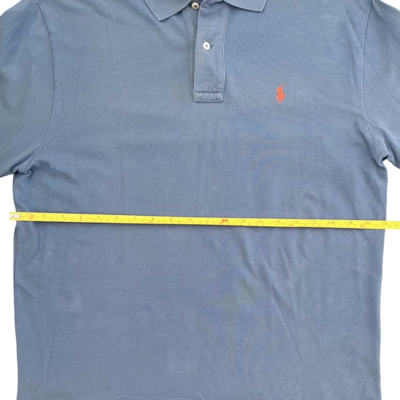 Vintage Polo Ralph Lauren Long Sleeve Shirt Mens Size M Blue Orange Pony Cotton - Picture 7 of 9